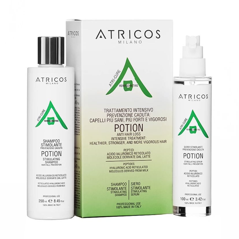 Система проти випадіння волосся 1+1 Atricos Milano Atri-Cure Potion (шампунь, 250 мл + сиворотка, 100 мл)